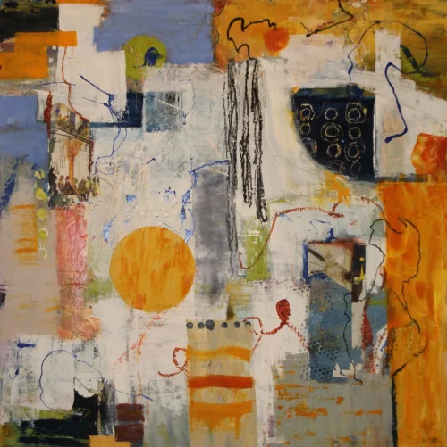 Good Times Ahead 36" by 36" oil painting by Michele Weitzenberg